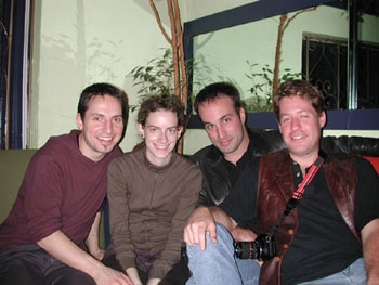 Bill and Sherry, Mortie, Ivan at the Alley Cafe.