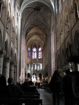 Inside Notre Dame.