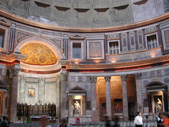 Inside the Pantheon.