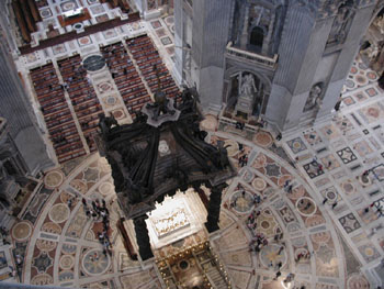 From the inside dome.