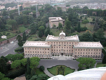 The Pope’s yard.