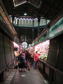 At the public market.