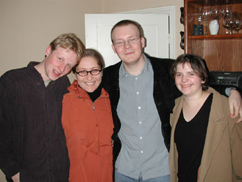 Vika (second from left) with the gang.